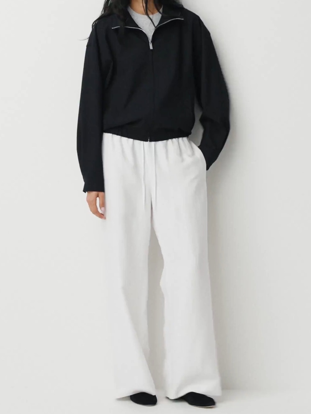 Aritzia Lodge  White Wide Leg Linen-Blend Pants XL NWT